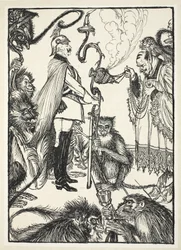 The Black Mass No. 1 (The Celebrant and the Master of Ceremonies), illustrasjon fra The Kaiser